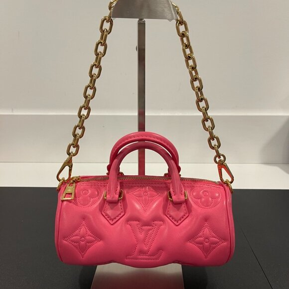 Louis Vuitton Papillon BB Pink Calfskin Hand/Shoulder Bag (JB1423) - Picture 2 of 15